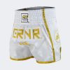 CRNR Muay Thai Shorts - White/Gold Photo 1