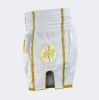 CRNR Muay Thai Shorts - White/Gold Photo 3