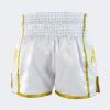 CRNR Muay Thai Shorts - White/Gold Photo 4