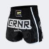 CRNR Muay Thai Shorts - Black/White Photo 1