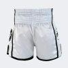 CRNR Muay Thai Shorts - White/Black Photo 4